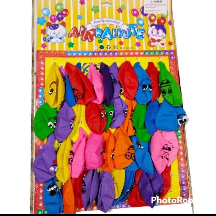1 lembar balon motif isi 40 pcs