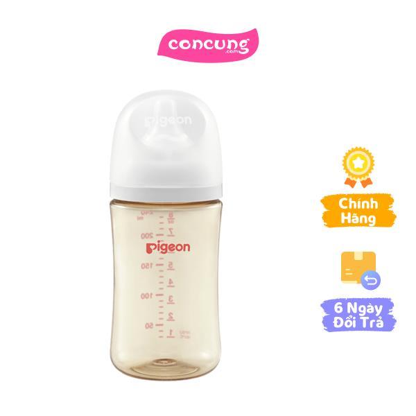  Bình Sữa Pigeon PPSU Softouch Baby-Friendly World 240ml  M  