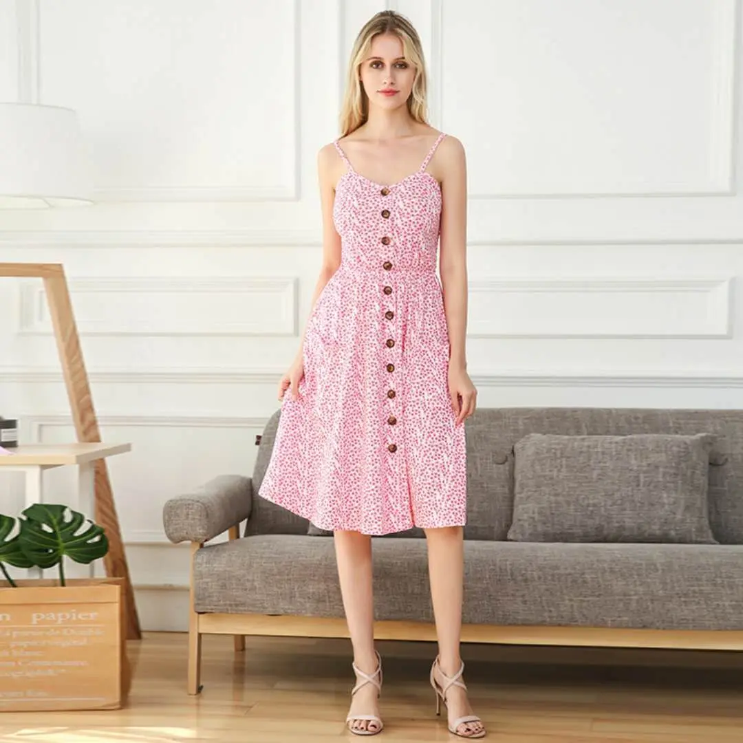 Casual Halter Long Dresses,Long printed dress,Summer Vacation Sleeveless Dresses,Fashion Plus Size Women's Dresses Womenswear Comfort Cute Fitted Spaghetti Strap White
