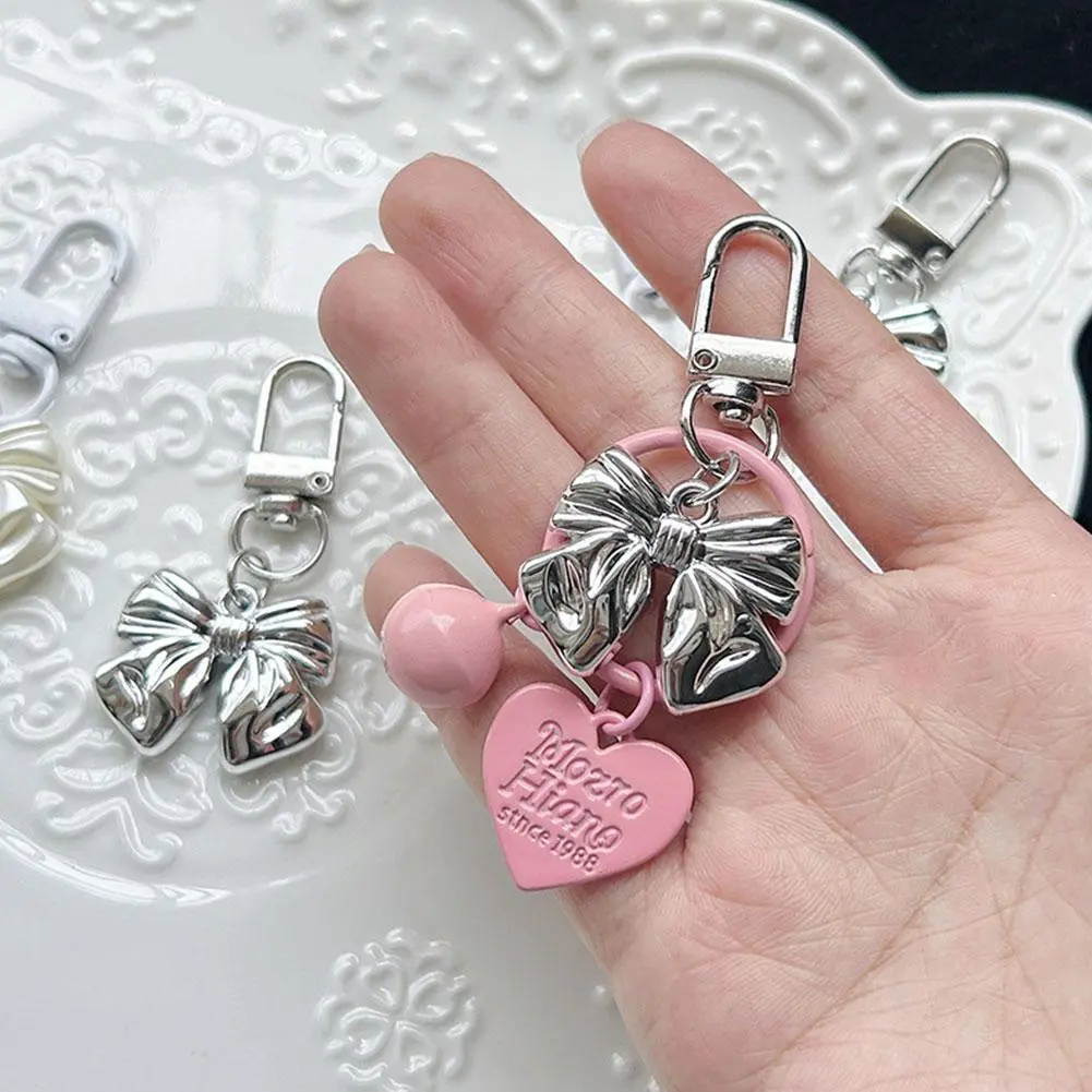 Dây Chuyền Chìa Khóa Hình Nơ, Mặt Dây Chuyền Túi Xách Ngọt Ngào Và Thời Trang, Có Thể Được Sử Dụng Làm Giá Đỡ Thẻ, Phụ Kiện Chìa Khóa, Móc Chìa Khóa, U1I8