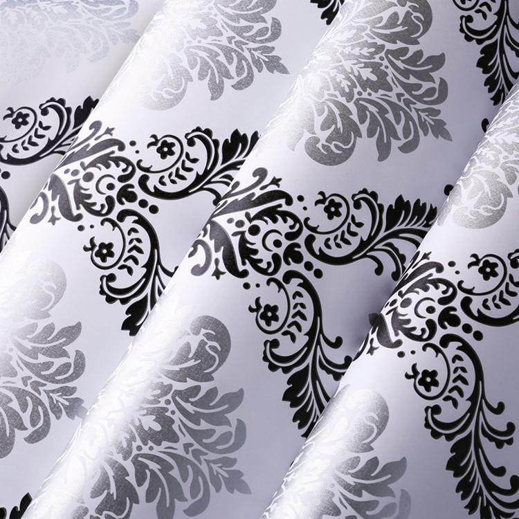 Murah Wallpaper Sticker Dinding Putih Motif Batik Damaskus Mewah Elegan Cantik 10 m 4