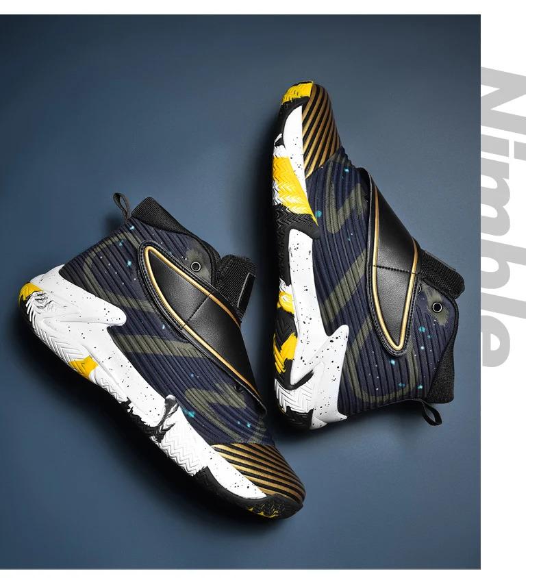 Zapatillas de baloncesto para hombre, transpirables, acolchadas, antideslizantes, deportivas, para entrenamiento de gimnasia, zapatillas de baloncesto atléticas para mujer_voghion.com