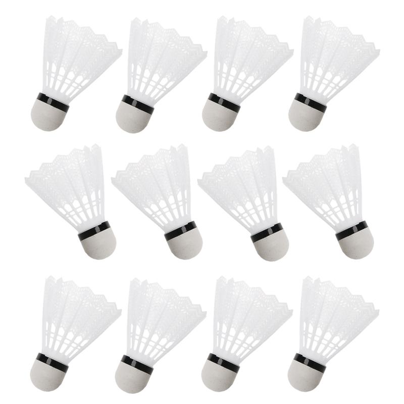 Product Introduction of 12Pcs White Badminton Plastic Shuttlecocks Indoor Outdoor Gym Sports Accessories 0
