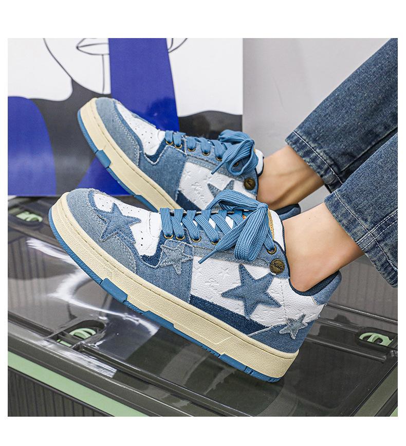 Product Introduction of Giày Nam, Bộ Sưu Tập Mùa Lò Xo Mới, Giày Denim Maillard, Họa Tiết Ngôi Sao, Giày Thể Thao, Dễ Phối Đồ Thường Ngày Thời Trang Độc Đáo Giày Thể Thao, Thời Trang Và Thanh Lịch, Dễ Phối Đồ 18