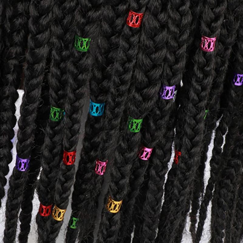 Product Introduction of 100pcs Beads Adjustable Hair Braids Dreadlock Beads Braid Rings Cuff Clips Tubes 21