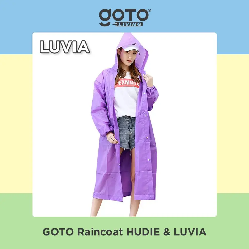 Goto [COD] Hudie Luvia Raincoat Jas Hujan Ponco Kelelawar Jumbo Pria Wanita 4