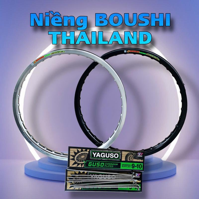 Niềng nhôm BOUSHI CHÍNH HÃNG THAILAND 1.4 1.4 17Inch ( TẶNG CĂM YAGUSO SIÊU BÓNG ) cho nhiều dòng xe Gắn Xe Máy Vành