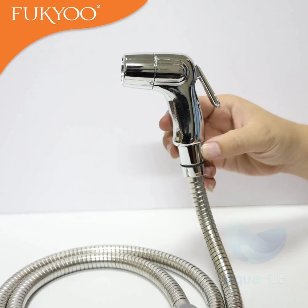 Vòi Xịt Toilet, Vệ Sinh A064  - Nhựa ABS Siêu Bền, Mạ Chromium Kèm Dây Inox 1.2m Chịu Áp Cao - Thiết bị Vệ Sinh Fukyoo SL