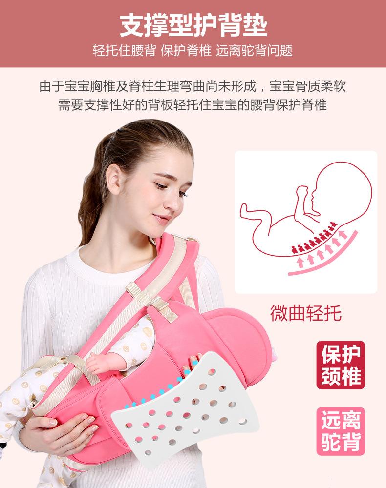 Product Introduction of In Stock Baby out Shoulder Strap Free Hands Baby Hold Shoulder Strap in Stock Baby out Shoulder Strap Free Hands Baby Hold Shoulder Strap Baby Shoulder Strap Waist Stool Front and Back Two Use Multi-Functional Newborn Baby Child Baby Horizontal Front Hold 7