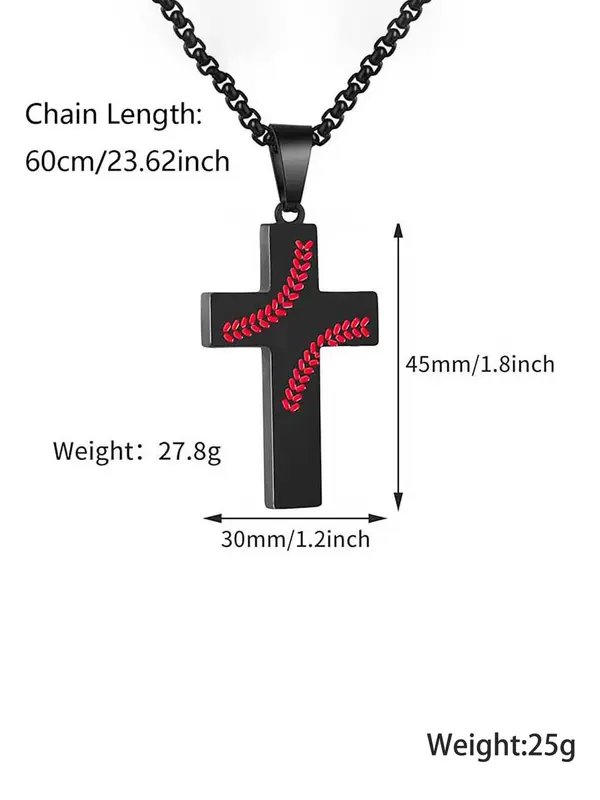 Fashion Letter & Cross Pendant Necklace for Men & Women, Stainless Steel Jewelry for Party, Daily Clothing Decor, Trendy All-match & Exquisite Jewelry for Birthday Gift 1