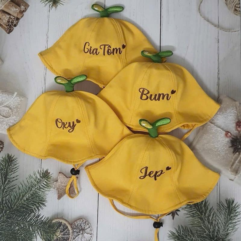 hàng thêu mũ mầm cho bé mang đi học đi lớp đi biển... siêu xinh cho bé balo 3d nón jean buộc mũ nồi hàn quốc bé trai linhbalo kính chắn gió cho bé mũ che gió cho bé mũ sinh nhật bé gái