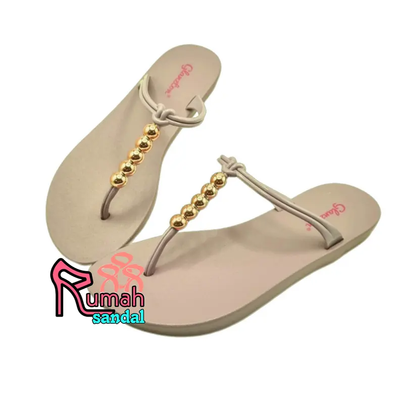 SANDAL JEPIT WANITA MOTIF MANIK EMAS GLANZTON JLT L1913 SENDAL CEWE 5