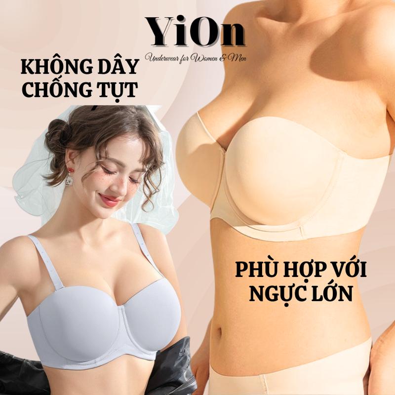 Áo Ngực Cup Ngang Không Dây, bra nữ Bigsize Không Độn Cup To  Dành Cho Ngực Vừa Và Siêu To YiOn Underwear BIG9