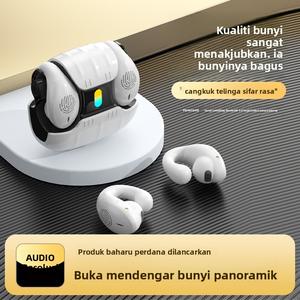 Fon Telinga Bluetooth, AS01, Pengaliran Udara, Tanpa Telinga, Klip Telinga, 2025 Ketibaan Baru, Sukan, Klip Pada Telinga, Gantung Telinga, Hayat Bateri Ultra-Panjang Audio Earphones Mic Amplifier lp  610