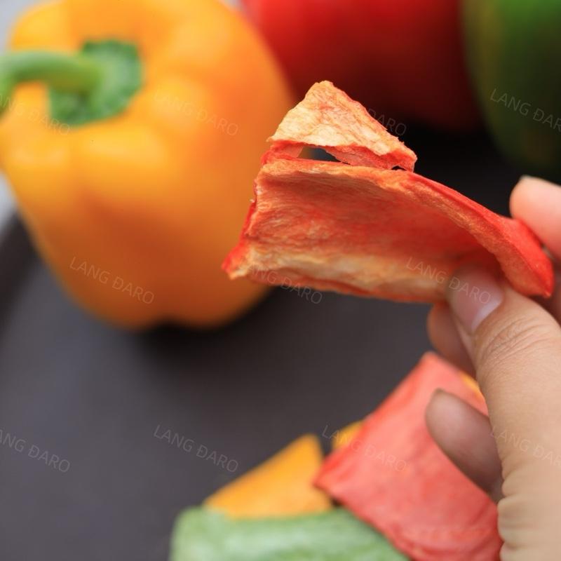 Ớt chuông ngọt sấy thăng hoa [Đaro Food] - Snack vitamin, không gia vị, túi 100gr 5