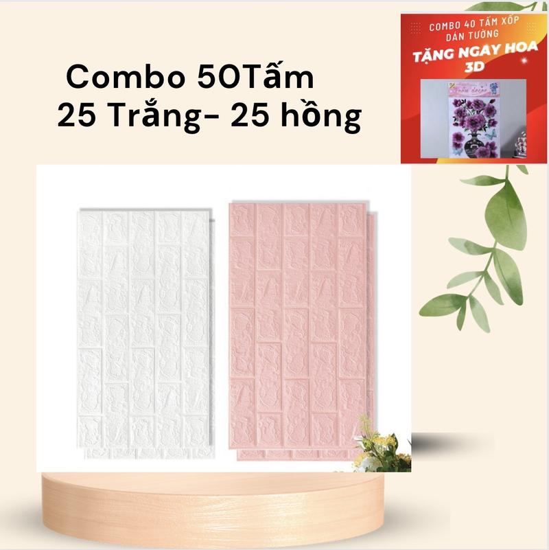 Product Introduction of Combo 50 tấm xốp dán tường đủ màu kt 70x40 ( Tặng hoa ) 16