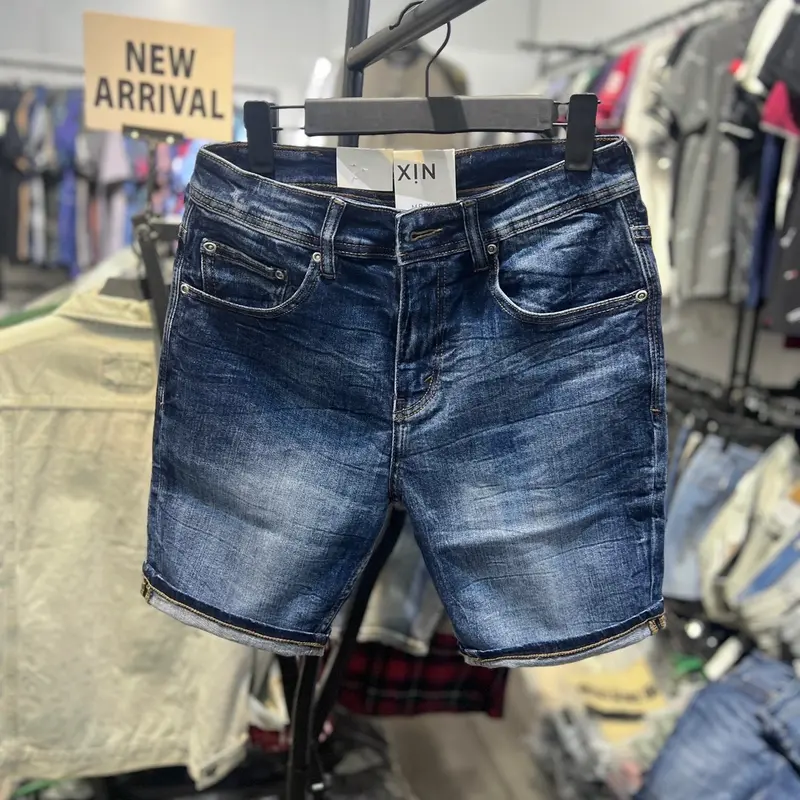 Quần Short Jean nam chất đẹp xịn có độ co dãn form Slimfit ôm  vừa  phải  mặc  trên  gối 1 chút trẻ  trung mặc hàng ngày hoặc du lịch Menswear Có Túi Pants jeans quan 1
