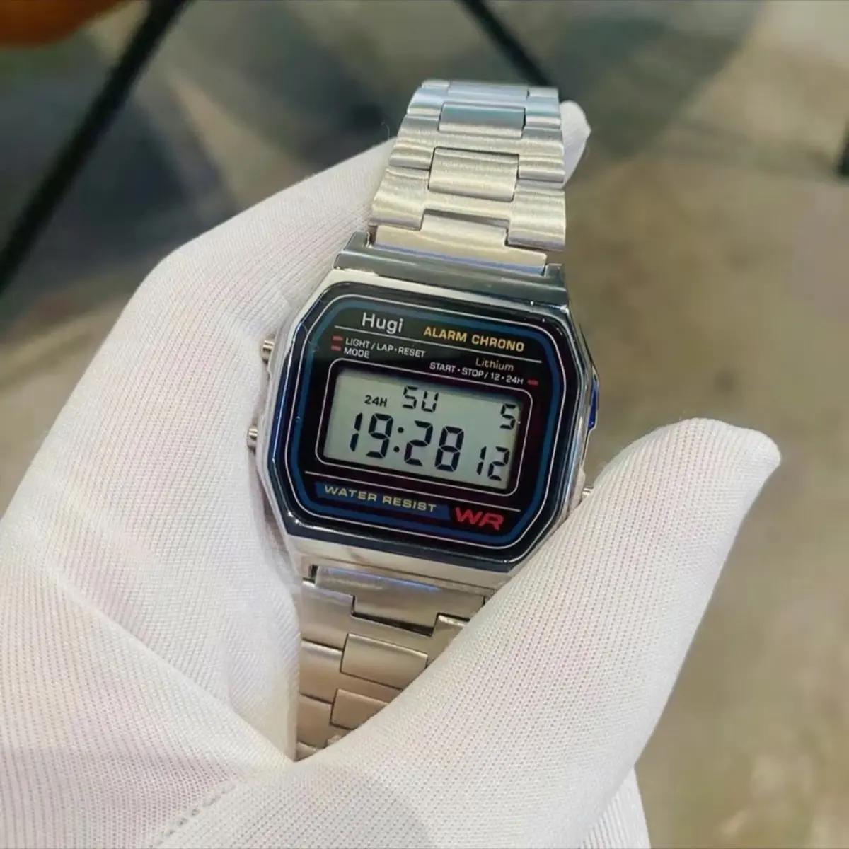 Đồng Hồ Hugi H168 Unisex Điện Tử Chống Nước Báo Thức Đèn Đeo Tay Watch
