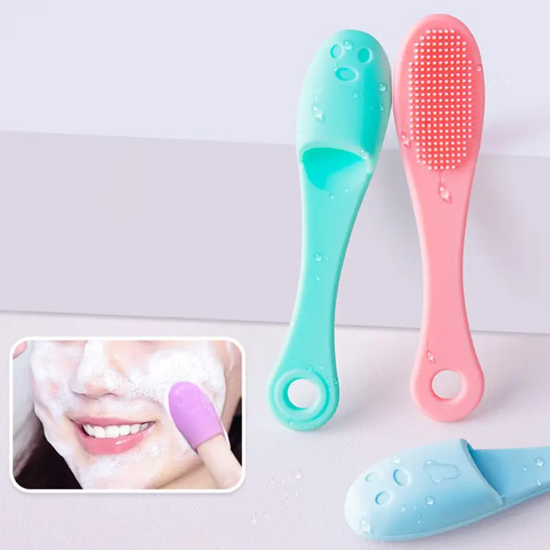 Silicone Nose Brush Facial Pore Cleaner Portable Blackhead Double-sided Massage Brushes Beauty Cleaning Tool Facial Nasal Scrub