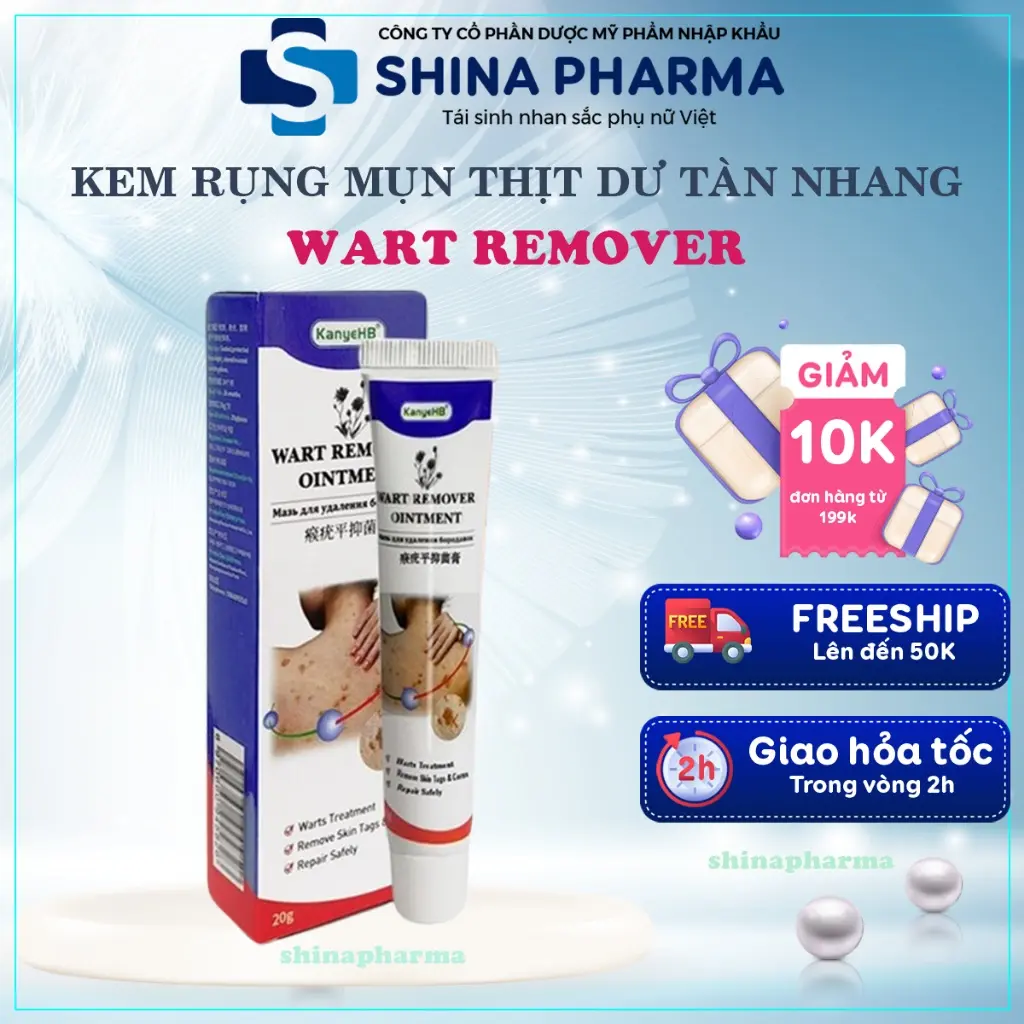 Gel Bôi Rụng Mụn Thịt Dư, Tàn Nhang Wart Remover Ointment - Kem Bật Gốc Cồi Mụn Thịt Dư