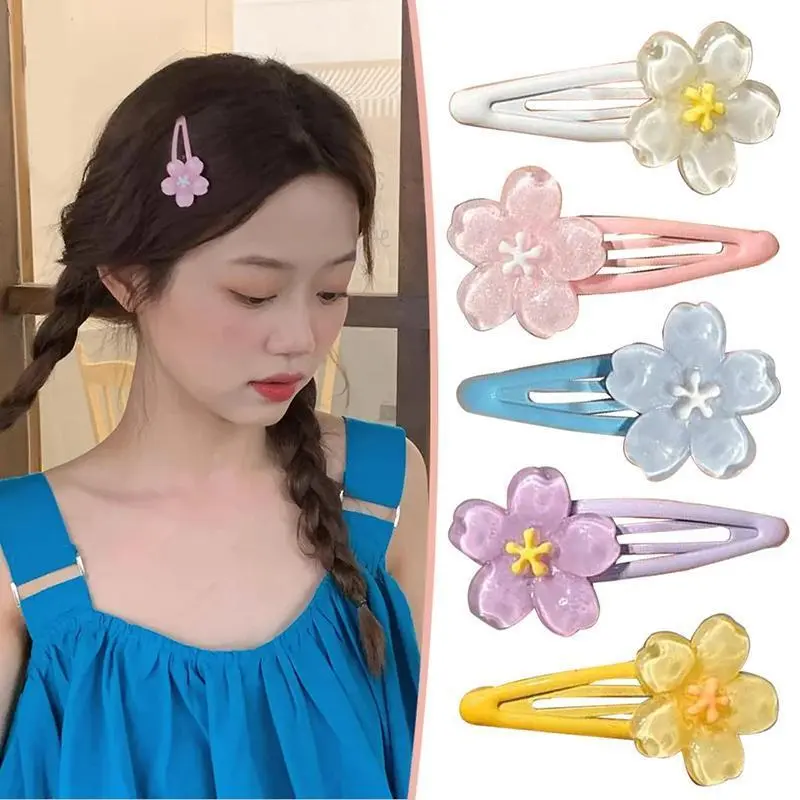 Klip Rambut, Rekaan Bunga Sakura Merah Jambu Manis, Comel dan Mudah, Serba guna, Untuk Wanita, Sesuai untuk Rambut Patah Sisi, Instagram, untuk Dahi dan Kanak-kanak, Klip Poni Merah Jambu