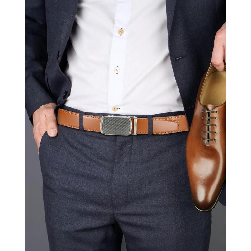 TikTok Shop: Mens Belt Leather Ratchet Belt - Customizable Fit, Effortless  Style (35mm)