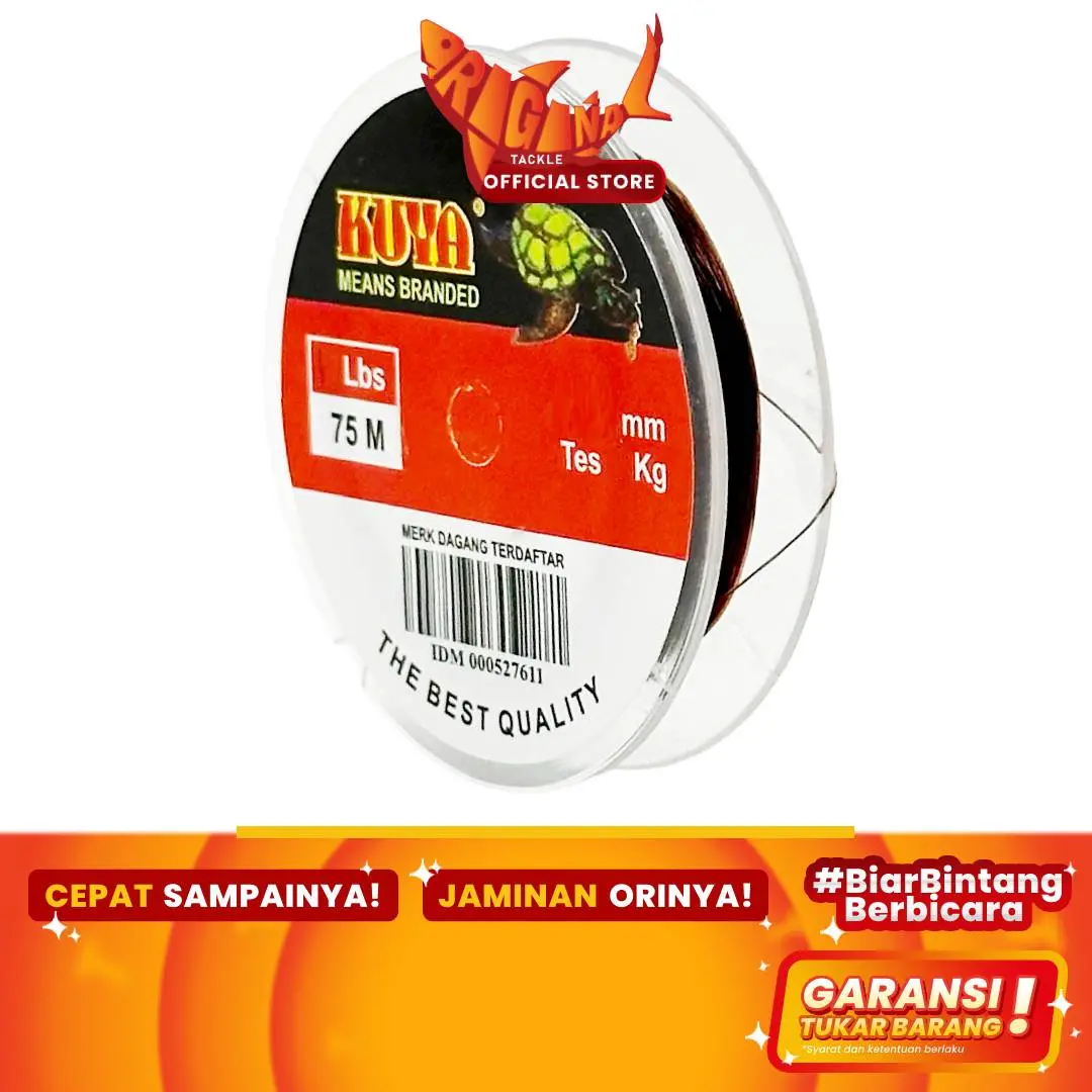 Senar Pancing Monofilament Cepuk Kuya Nylon 75m 0.18 0.20 0.22 0.25 0.35 0.28 0.16