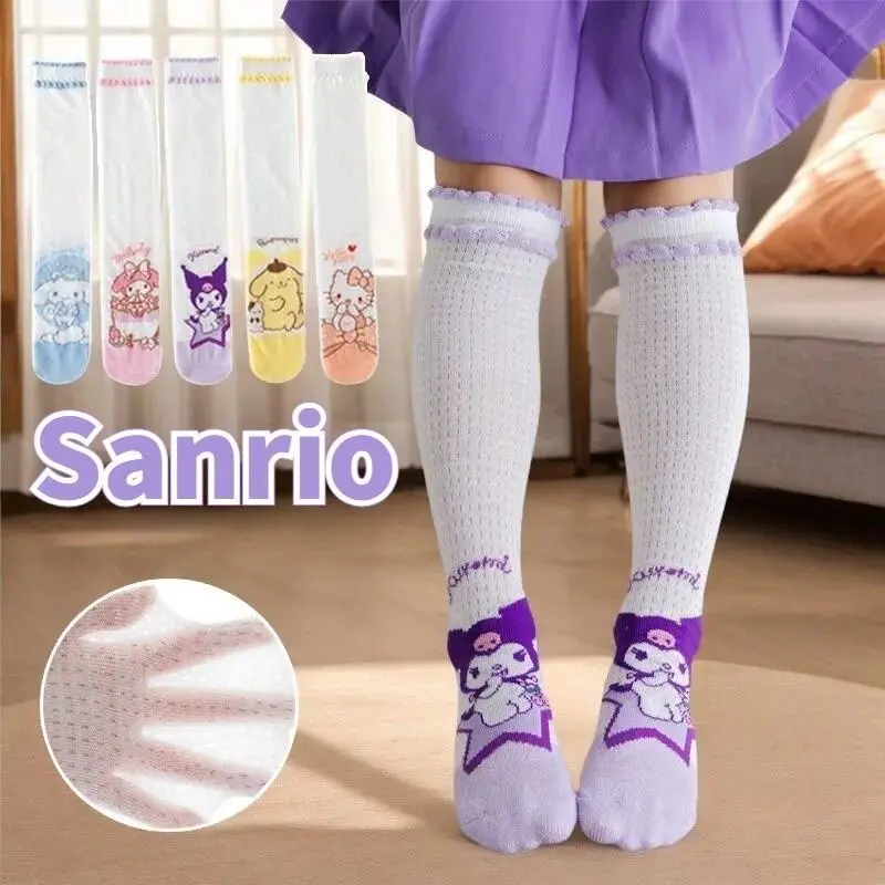 Vớ Anime, Sanirio Kuromi Cinnamoroll, Vớ Mùa Hè Mỏng, Vớ Trung Bình Chiều, Thoáng Khí Và Thoải Mái, Thích Hợp Cho Bé Gái, Có Thiết Kế My Melodies 1