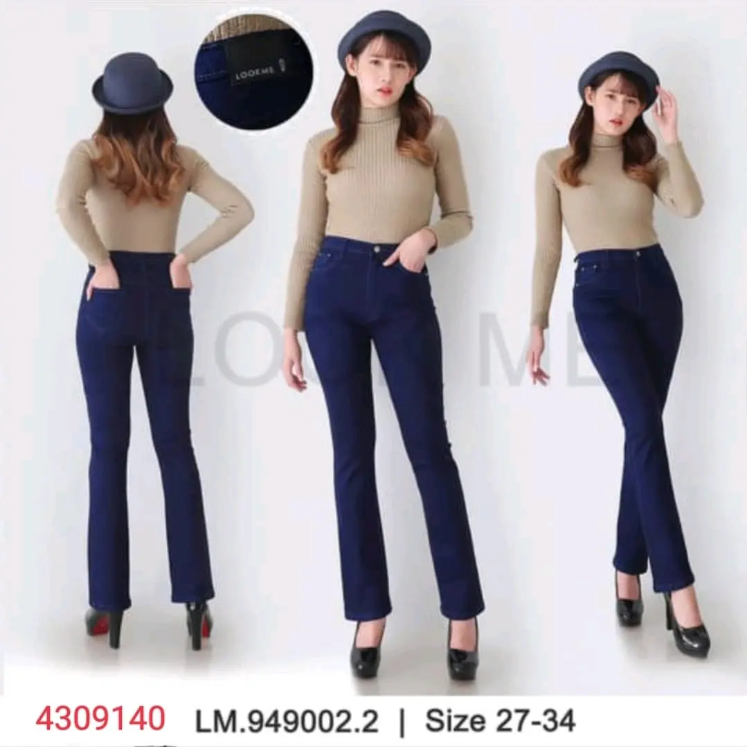 Celana Look mee jeans cutbray size 27-34