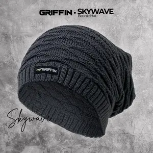 Topi Kupluk Beanie Pria Rajut Dewasa Keren Katun Akrilik Skywave