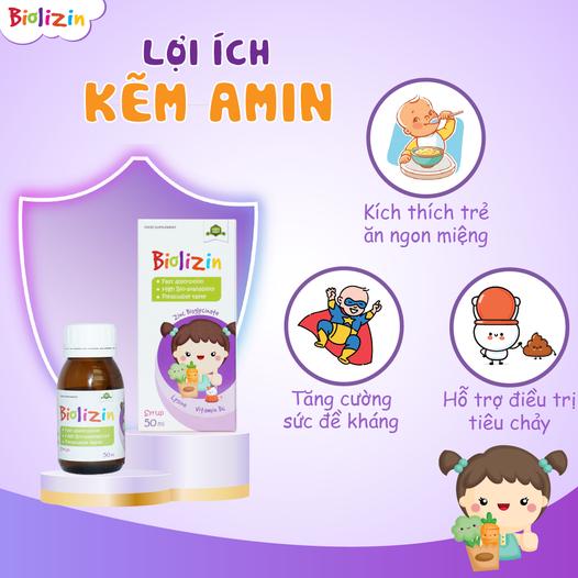   Chính hãng - Mua 1 tặng 1  kẽm Hữu Cơ BioLizin giúp tăng cường sức đề kháng cho trẻ sơ sinh và trẻ nhỏ dạng nước chai 50 mL - Kẽm cho bé 