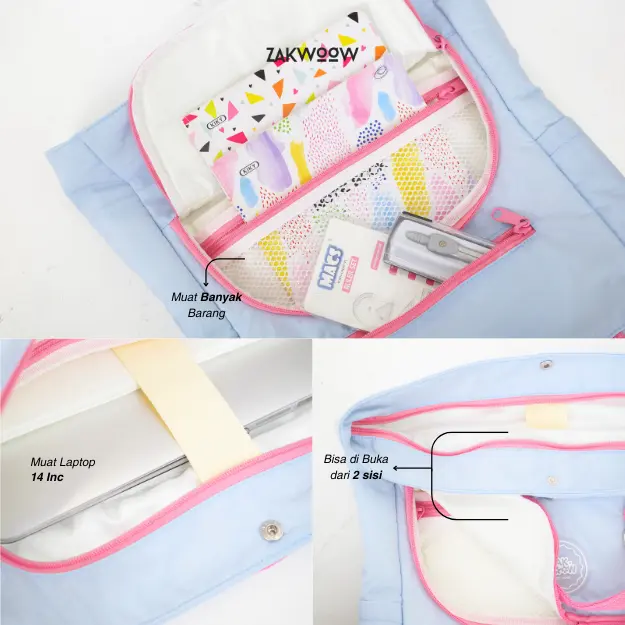 Zakwoowstyle Ruby Backpack FREE GANCI STRAP | Backpack Unisex Multifungsi Bisa di Jinjing 3