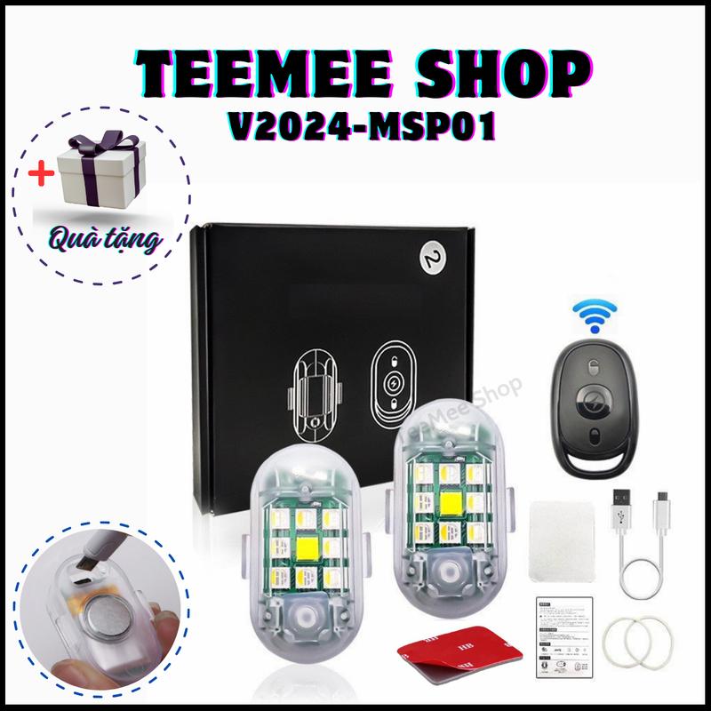 Đèn LED di động siêu sáng 7 màu sắc nhiều chế độ nháy chống nước cảm biến rung có điều khiển từ xa cao cấp MSP01