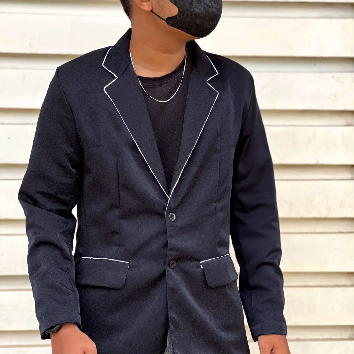 Jas Sekolah Pria Lisputih Hight Twist Fullpuring - Nyaman dan Tahan Lama - Formal, Kuning, Tebal, Bordir, Custom, Dewasa, Panjang, Kain, Logo