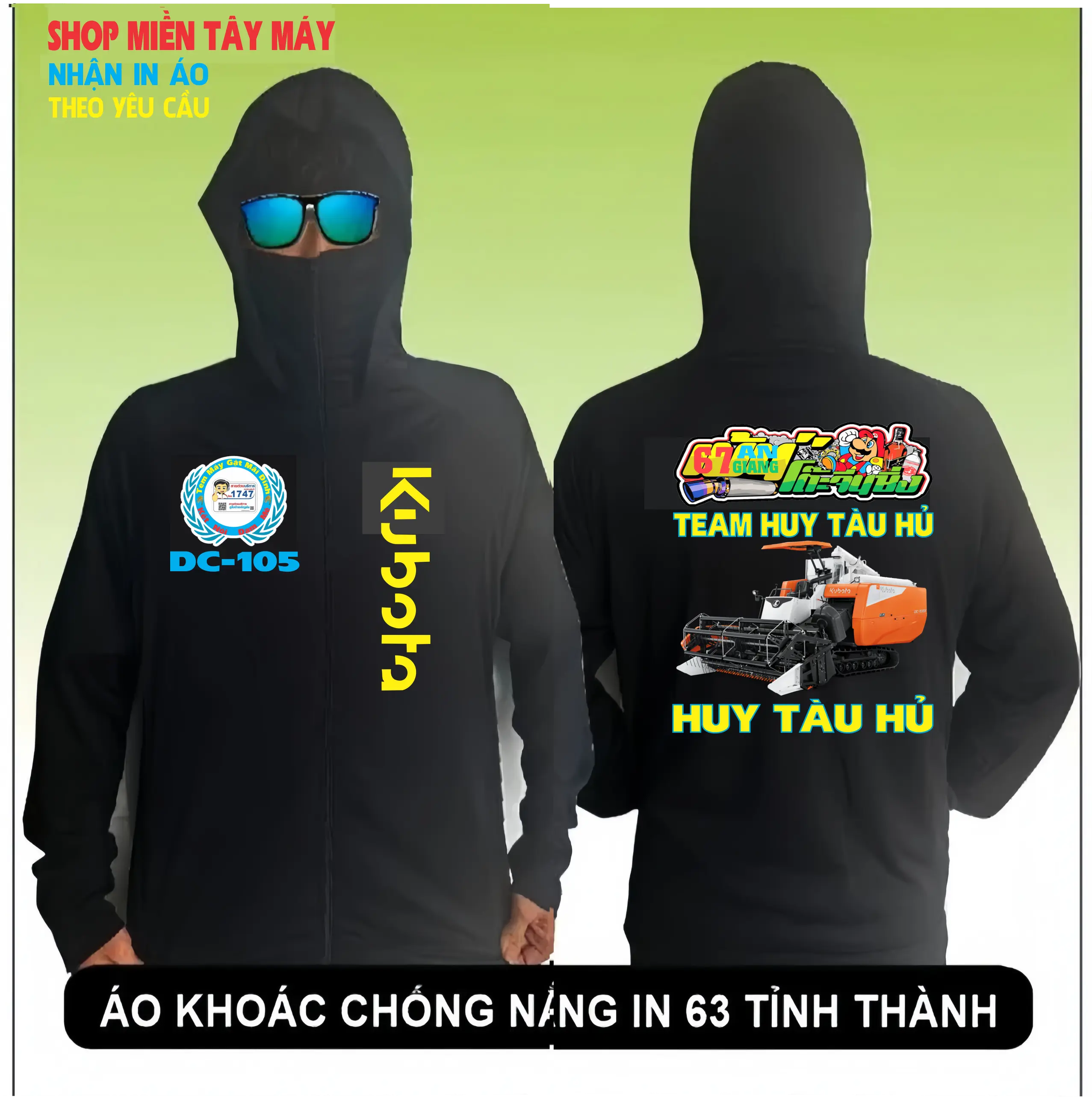 Áo Khoác Nam   Áo chống nắng nam In Tên Theo Yêu Cầu MÁY 108