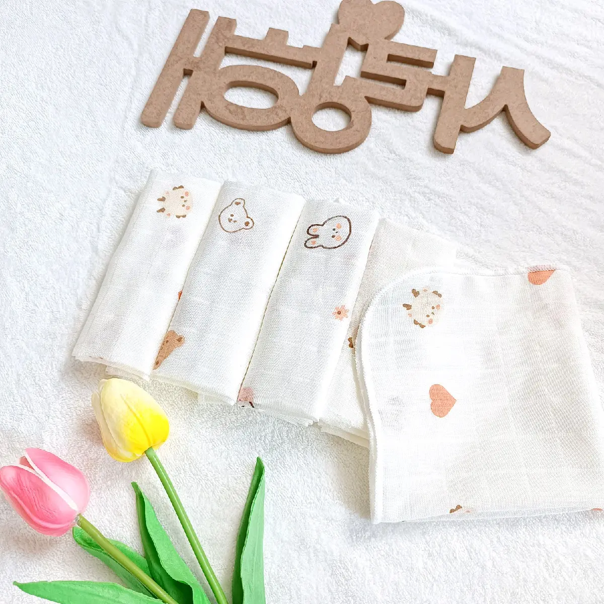 Set 5 Và Set 10 Khăn Sữa Sợi Tre Organic Chuẩn Hãng, Siêu Mềm Mịn, Thấm Hút Tốt, An Toàn Với Làn Da Của Bé.