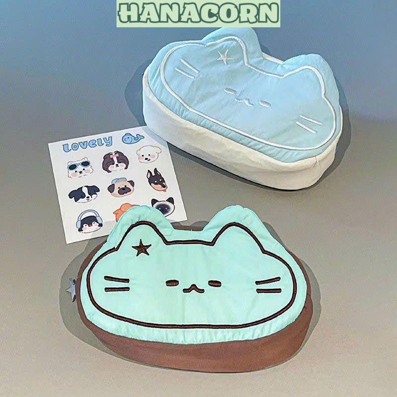 Túi bút vải MÈO NGÔI SAO Cute (HANACORN) - Ví bút, hộp bút dễ thương, làm quà tặng