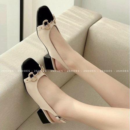 Sandal phối da siêu xinh gót 4p cực sang Nữ DéP