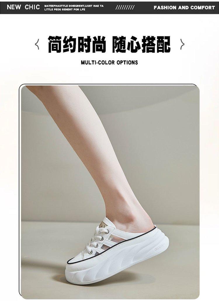 Product Introduction of Slippers Rubber Flat Mid Heel (3-5cm) Closed Toe Microfiber Footwear Comfort Girl Shoes Women Walking Shoes Dance 3