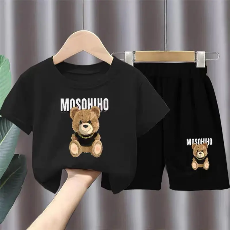 Thời trang trẻ em   - Bộ quần áo trẻ em cotton  in hình gấu MOSOHIHO siêu cute, đồ bộ trẻ em cao cấp chính hãng dành cho các bé từ 10 - 40kg 3