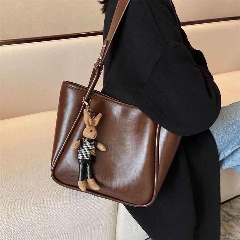 Túi xách da nữ đeo vai tui tote công sở da pu cao cấp tặng kèm gấu sức chứa lớn phong cách đơn giản dễ phối đồ DK335 0