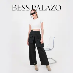 CELANA BESS PALAZO POCKET PANTS Kulot PANJANG WANITA HIGHWAIST