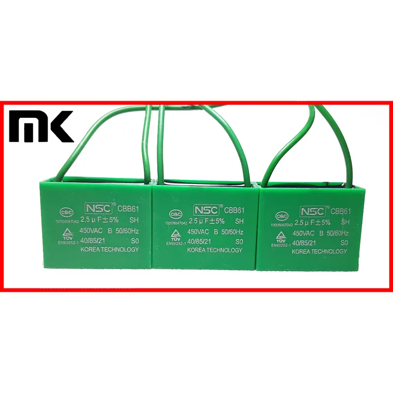 Tụ 2,5uf NSC - Tụ vuông cho quạt, máy bơm nước các loại 1