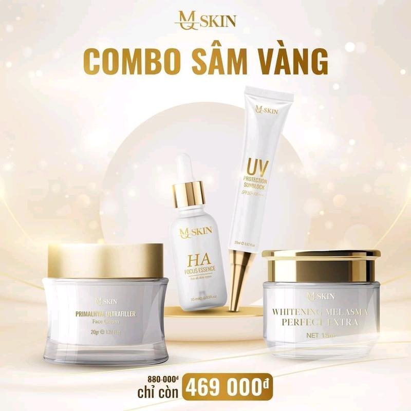 COMBO 4 SẢN PHẨM CAO NÁM SÂM VÀNG MQ SKIN _ Kem Dưỡng Dành Cho Da Nám kem ngày+kem đêm+serum+kem chống nắng Skincare Kem Face duong