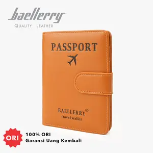 Passport Holder Sampul Paspor Dompet Travel Kulit BAELLERRY K2393