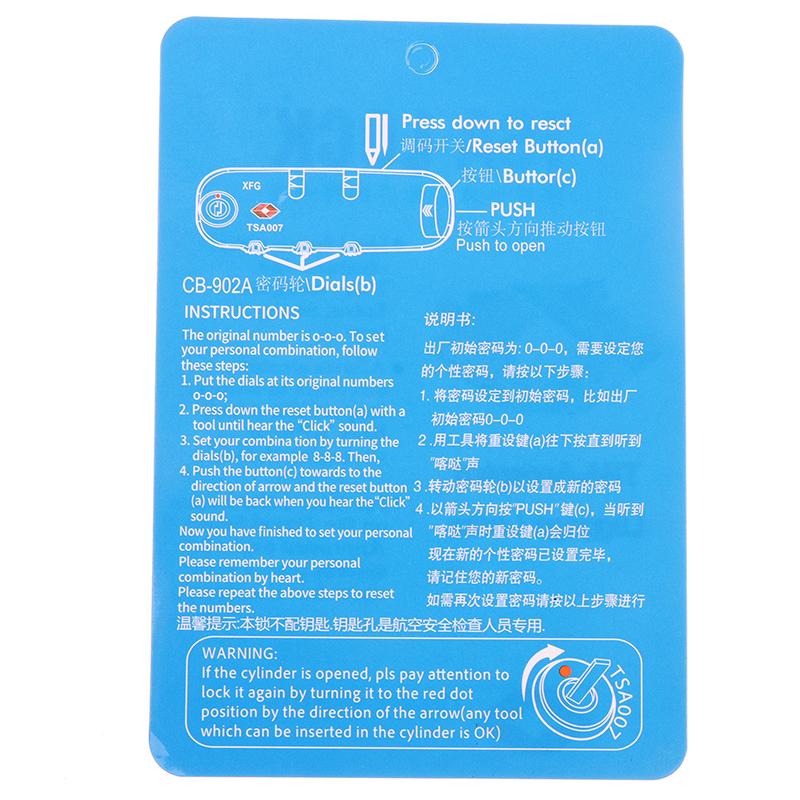 Product Introduction of [Czz]Security Fixed Lock Cupboard Cabinet Locker Padlock For TSA 3 Digit Password Combination Travel Bag Suitcase Luggage Accessories 20