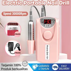 【3500mAh & 5 Bonus Head】Alat Kikir Kuku Elektrik Portable Rechargeable / Nail Drill Polisher Grinding Untuk Manicure Nail Art/ Mesin Manikur Kikir Kuku Metal