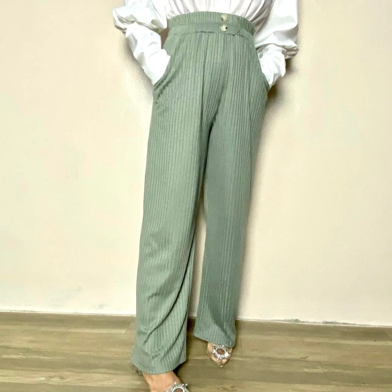 Kinna loose Pants all size fit to XL / BB 80kg Stretch Celana Kulot knit