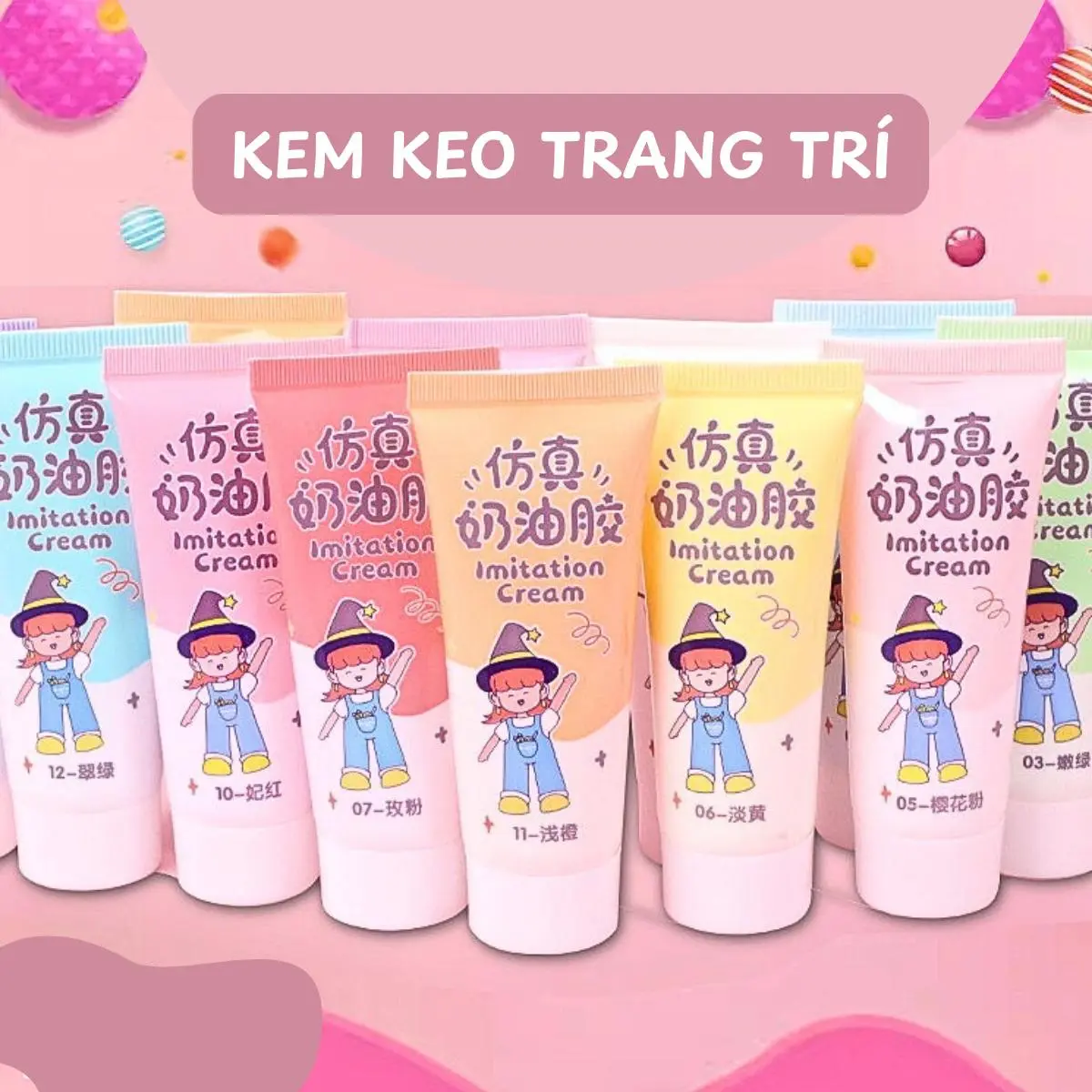 Kem Keo 50ml Trang Trí Ốp Điện Thoại, Móc Khóa, Đồ Handmade Kem Keo Guka Nhiều Màu Sắc DIY Tặng Đầu Bắt Bông