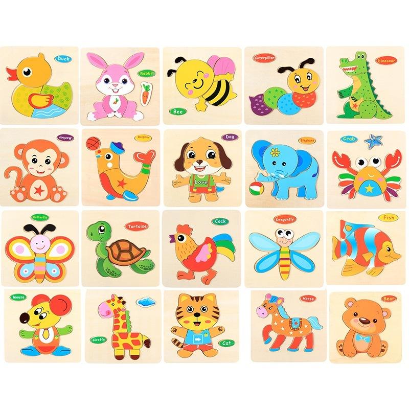 Đồ Chơi Tranh Ghép Hình 3D Gỗ Nổi Nhiều Mẫu Ngộ Nghĩnh Cho Bé Vừa Học Vừa Chơi Phát Triển Trí Tuệ Thông Minh Cho Bé Yêu 89018